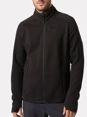 Helly Hansen Black Lightweight Full-Zip Fleece Jacket